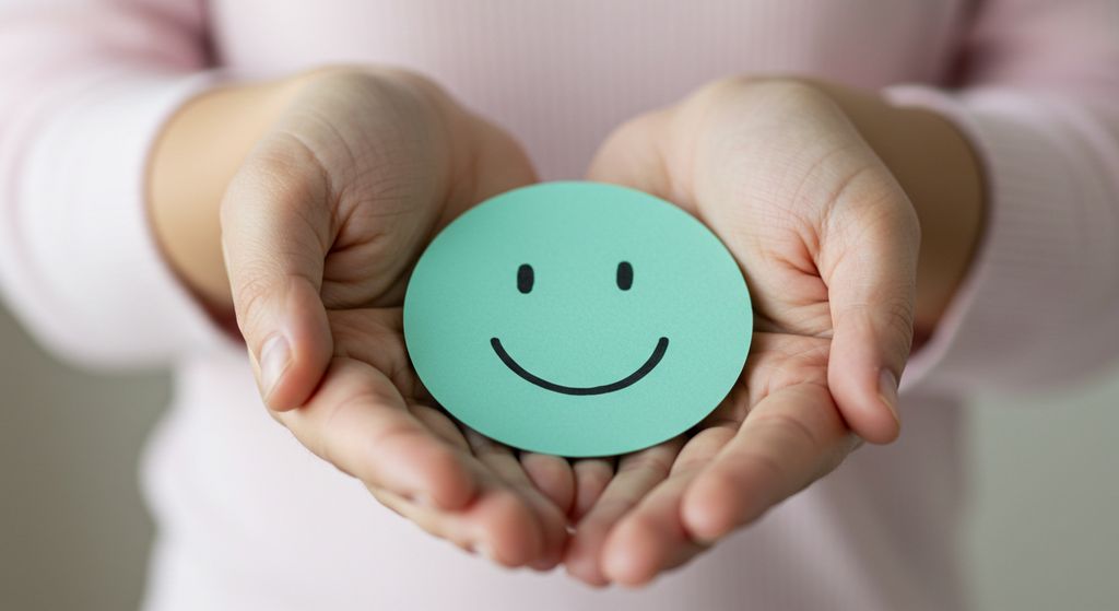 Símbolo de retroalimentación positiva en contexto de evaluación de desempeño.