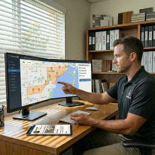 Supervisor reviewing calendar