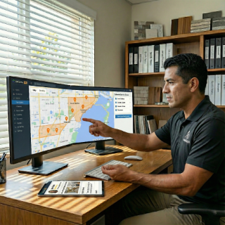 Supervisora revisando calendario