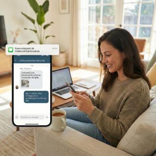 Panel de comunicación con clientes en ReConto PRO